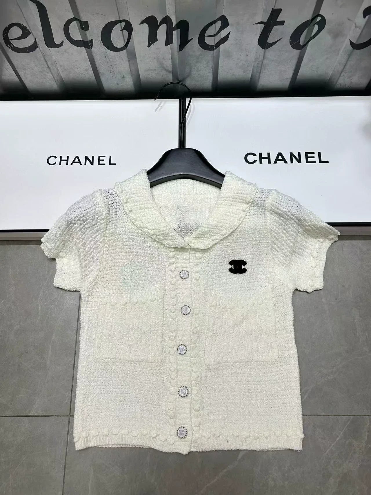 25 Summer new style lapel age-reducing knitted short sleeves