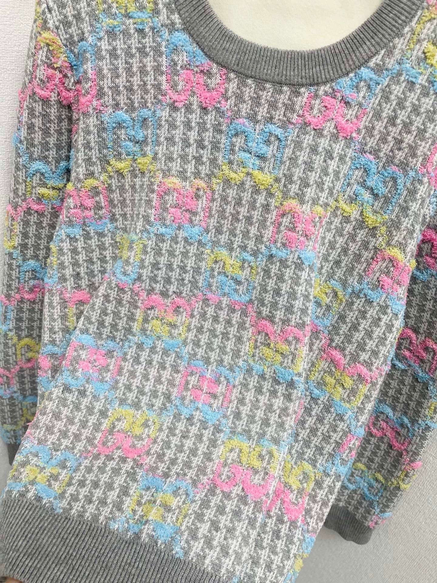 25fw Colorful logo knitted sweater