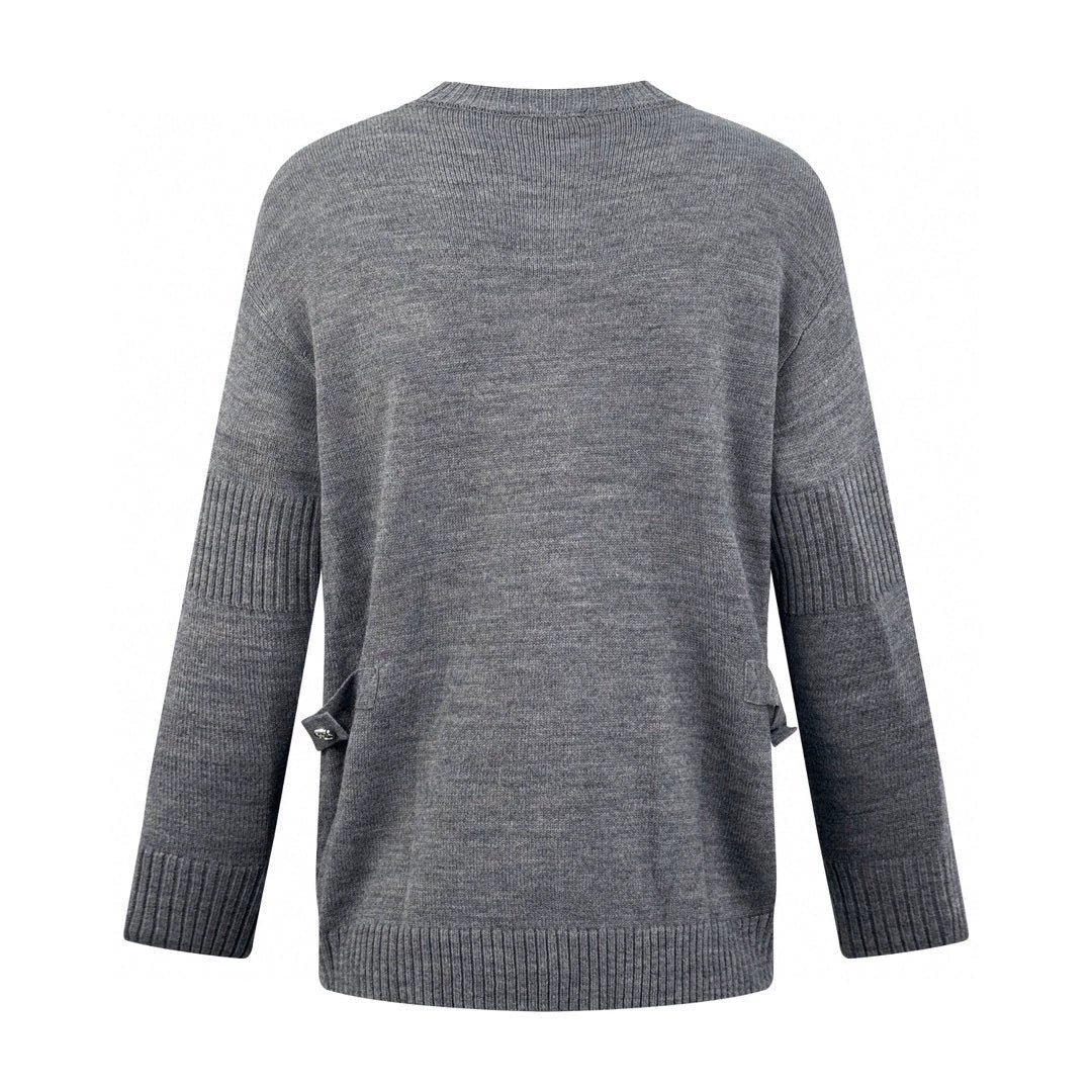 25fw Backpack buckle knitted cardigan