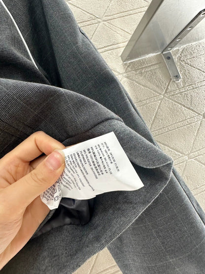 25fw Collar jacket drawstring skirt set