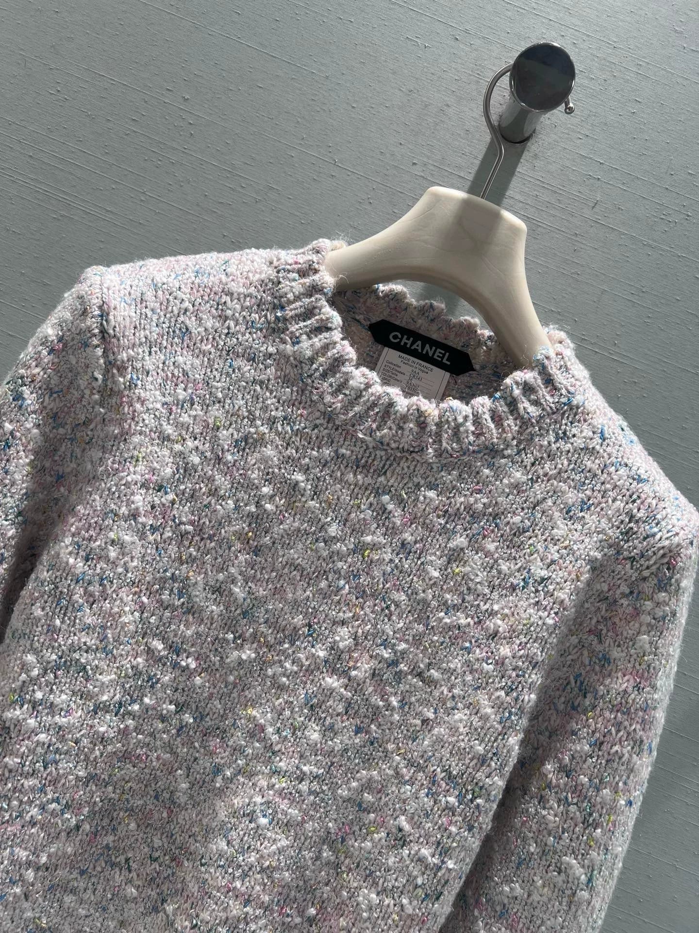 Collared knit wool sweater