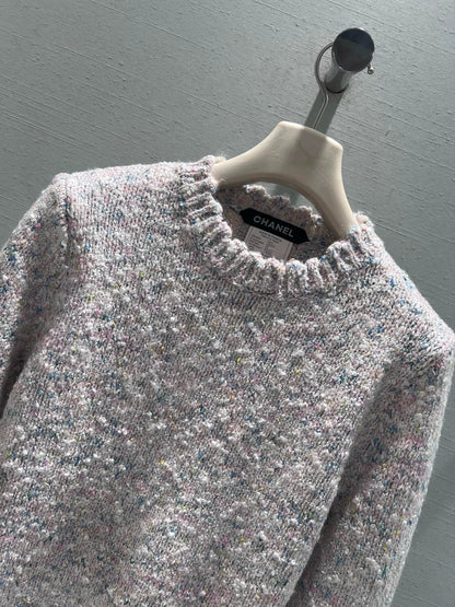 Collared knit wool sweater