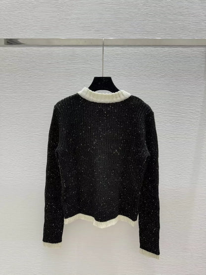 25fw Knitted long-sleeved cardigan