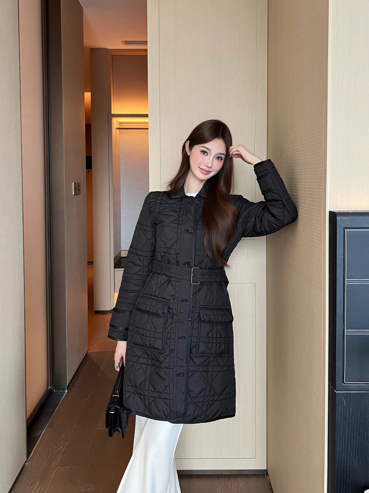 25fw Cotton collar long jacket