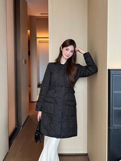 25fw Cotton collar long jacket