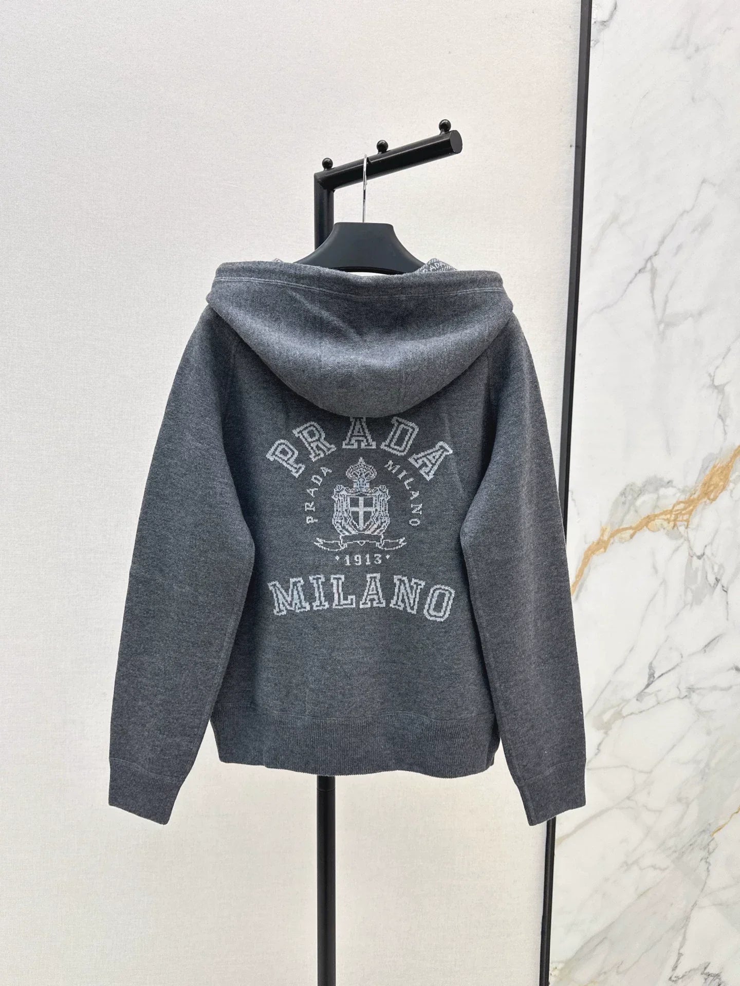 25fw Double-faced wool coat with monogram