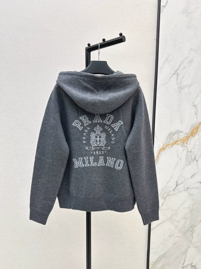 25fw Double-faced wool coat with monogram