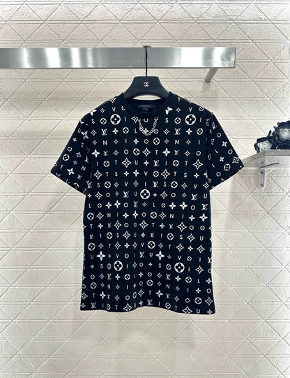 Round Neck Printed Chain T-Shirt