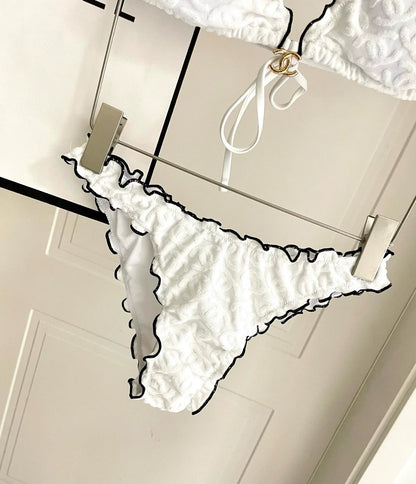 25 New bikini terry logo split swimsuit