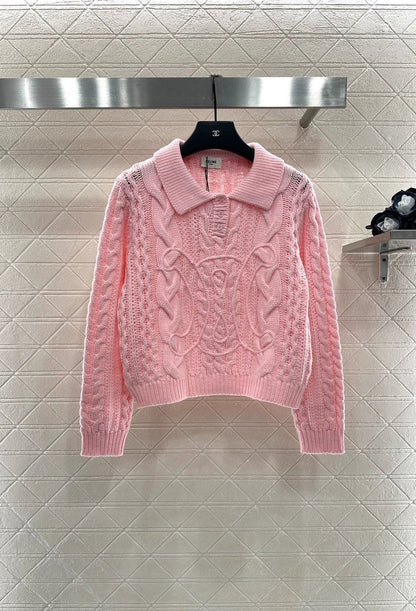 25fw Collar Knitted Top