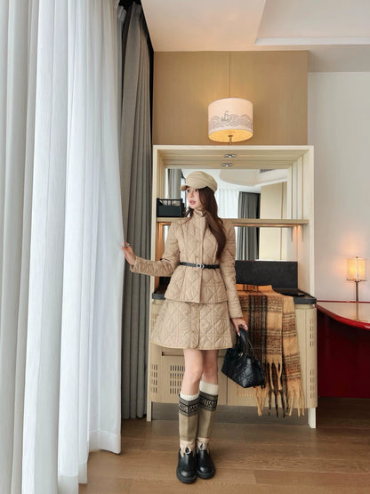 25fw Cotton padded short skirt