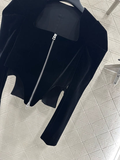 25fw Square neck bubble sleeve top