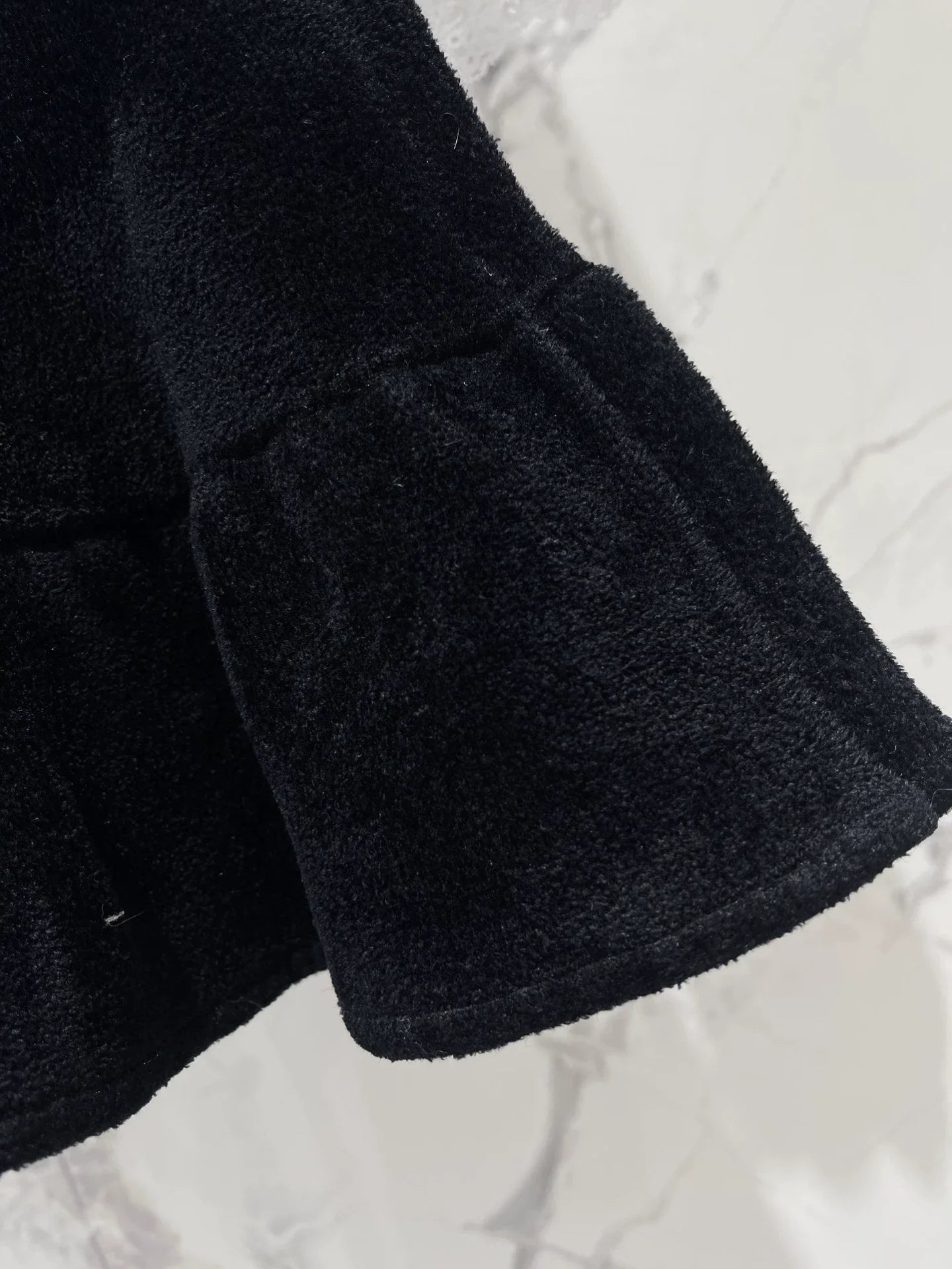 25fw Black diamond velvet chenille knit dress