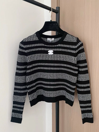 25fw Striped Knitted Long Sleeve