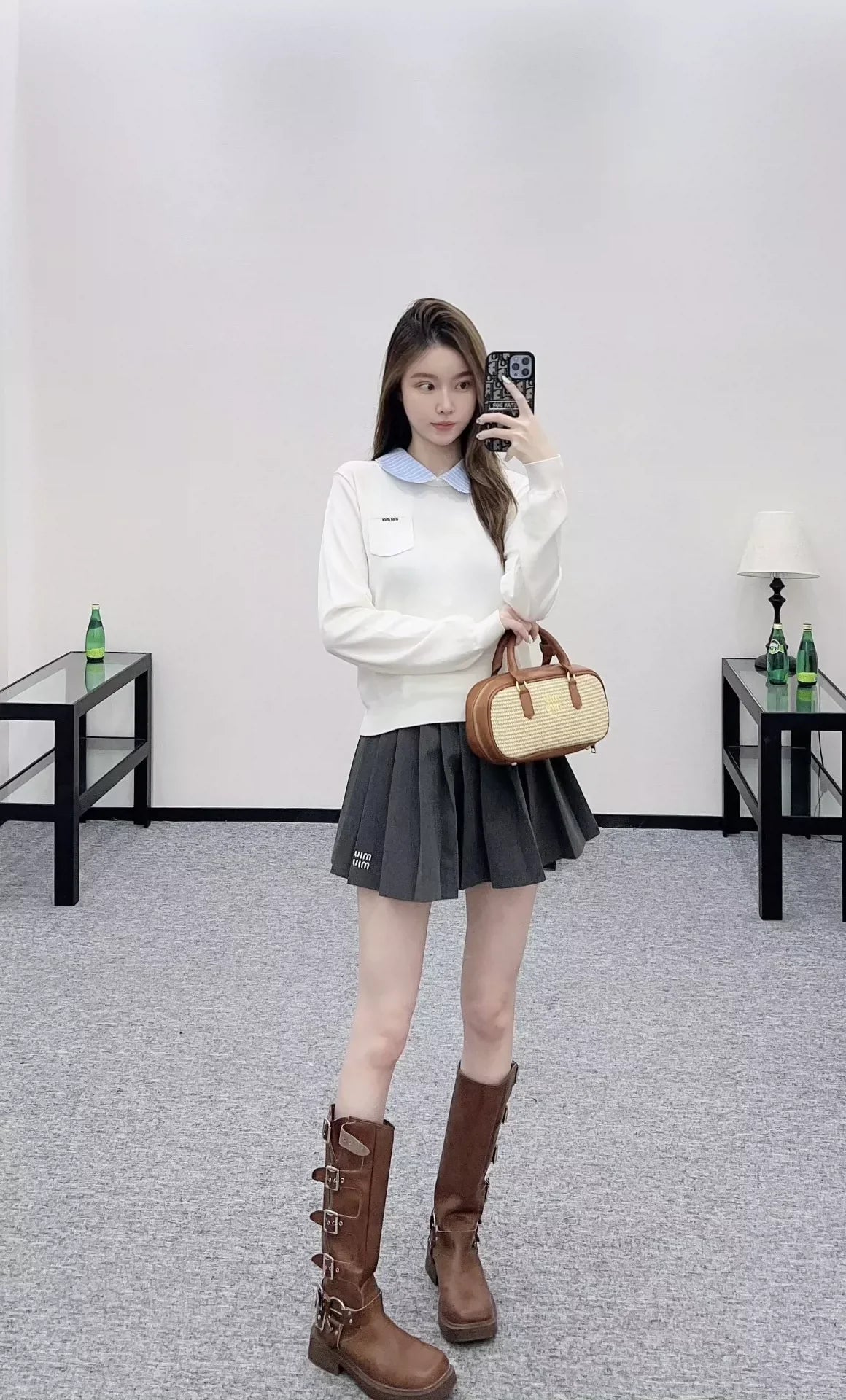 25fw Color blocking knitted long sleeves