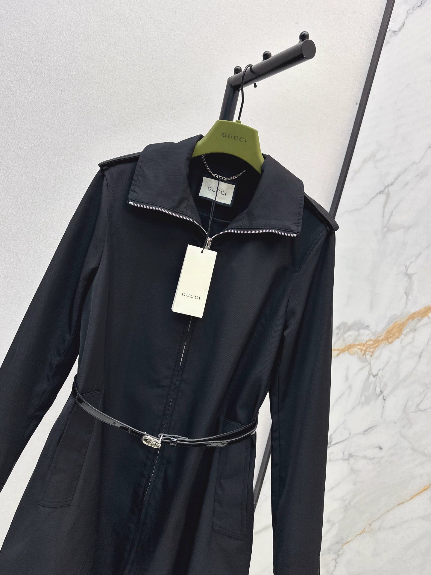25fw Collar long windbreaker