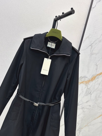 25fw Collar long windbreaker