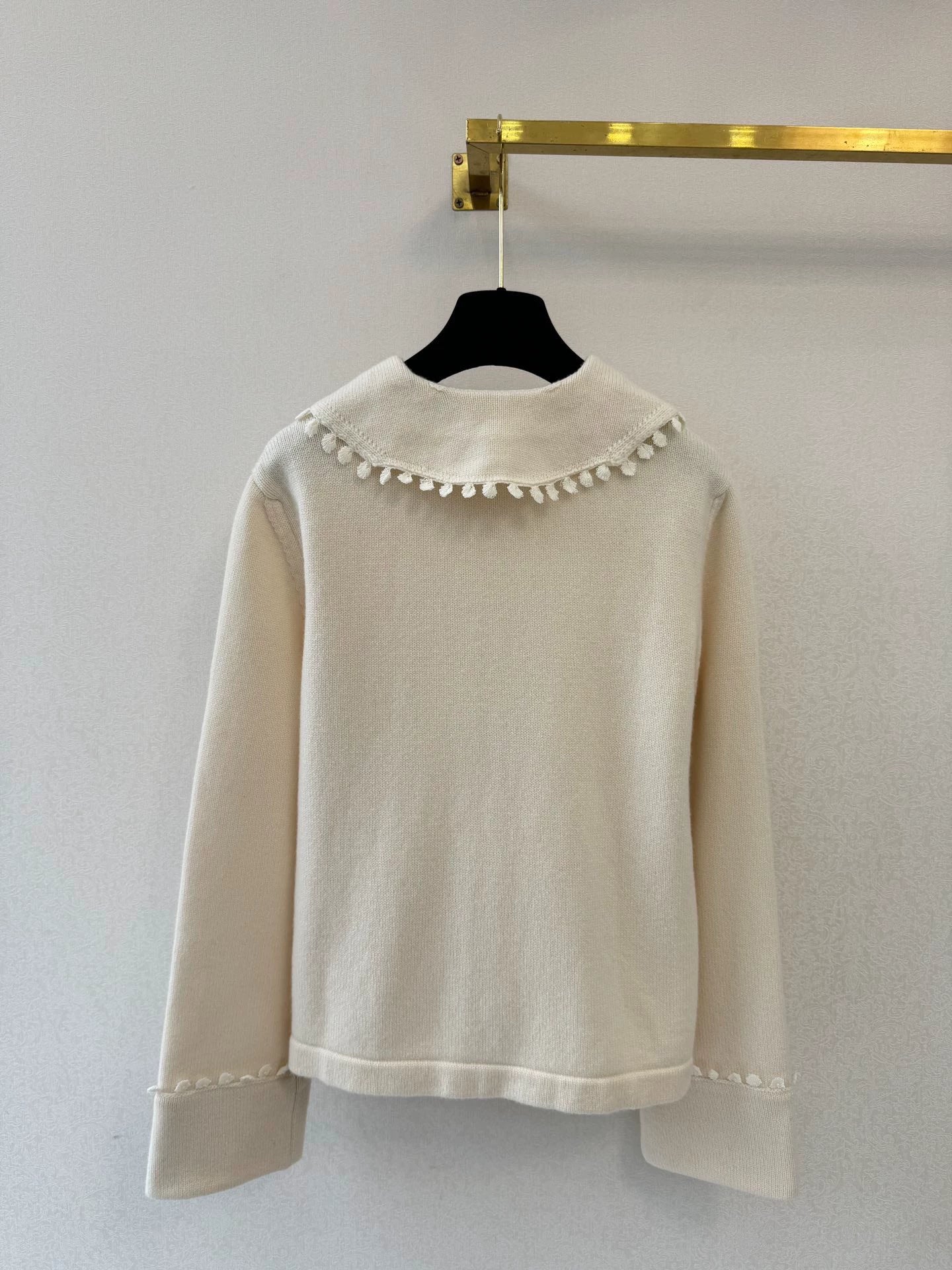 Pearl lace knitted cardigan