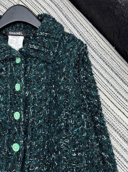 Handmade gemstone button lapel jacket