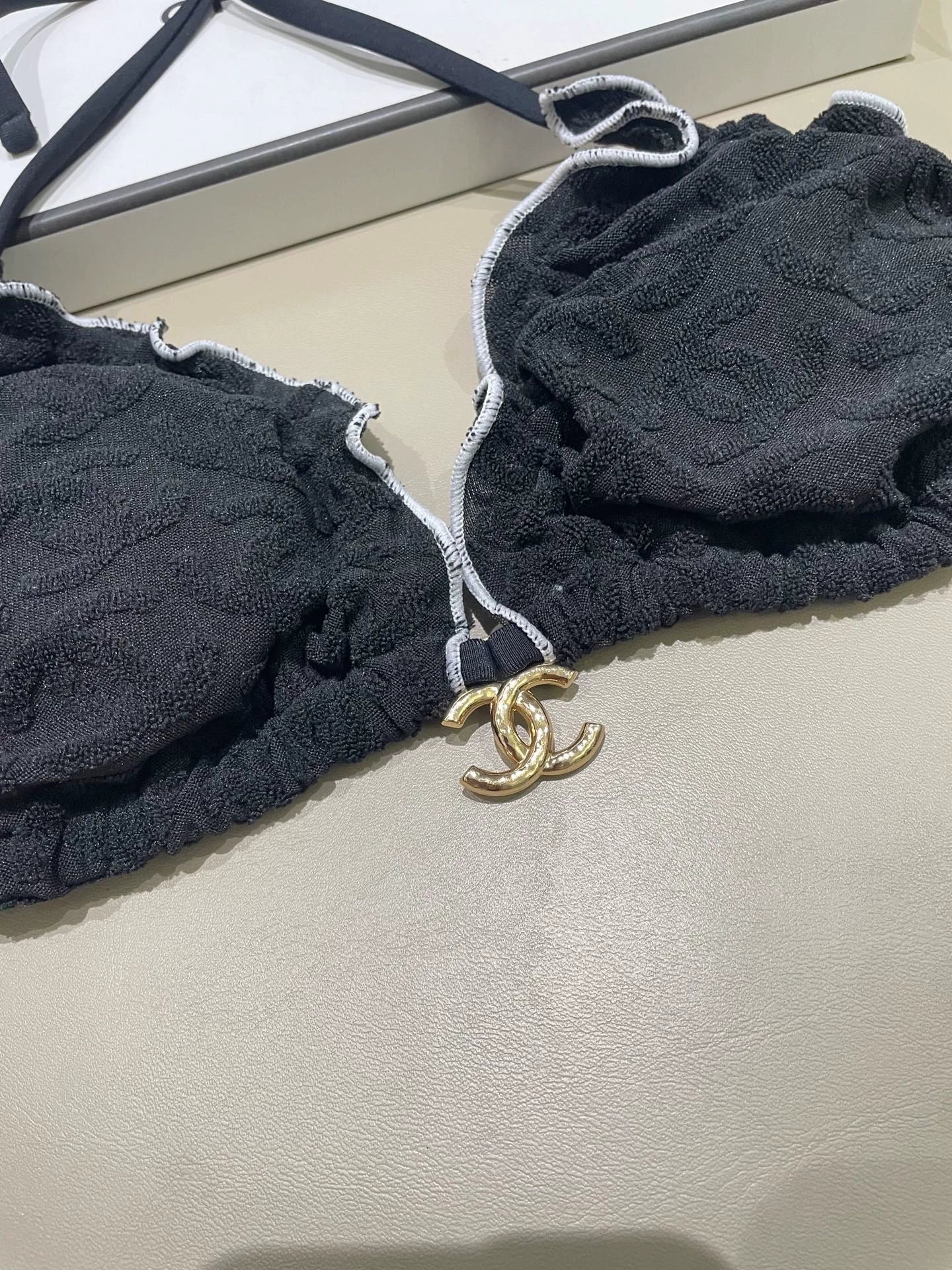 25 New bikini terry logo split swimsuit