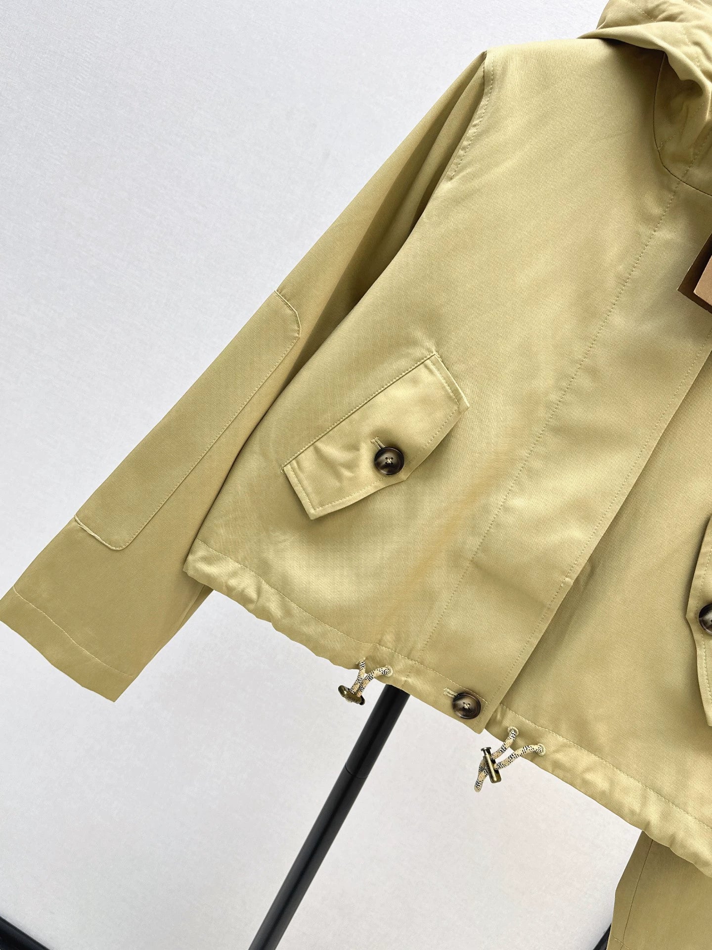 25fw Classic Hooded Cropped Trench Coat