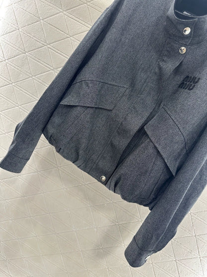 Structured Stand Collar Jacket