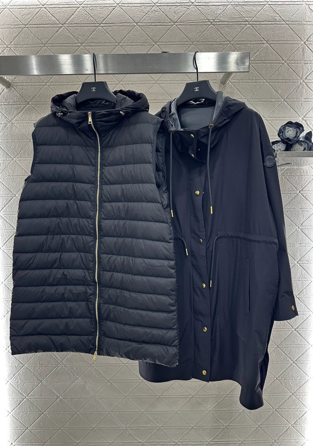 Two piece cotton coat, vest, windbreaker jacket