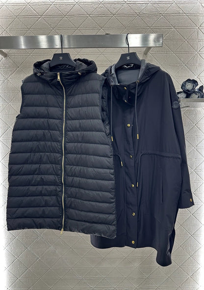 Two piece cotton coat, vest, windbreaker jacket