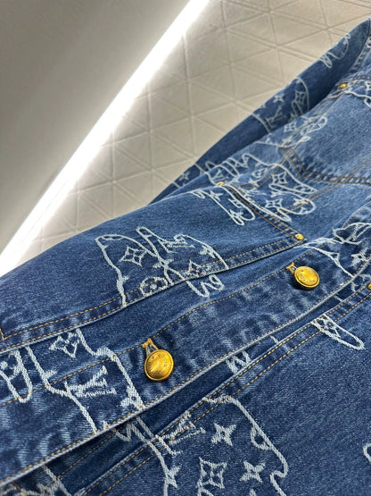 25fw Jacquard denim pants