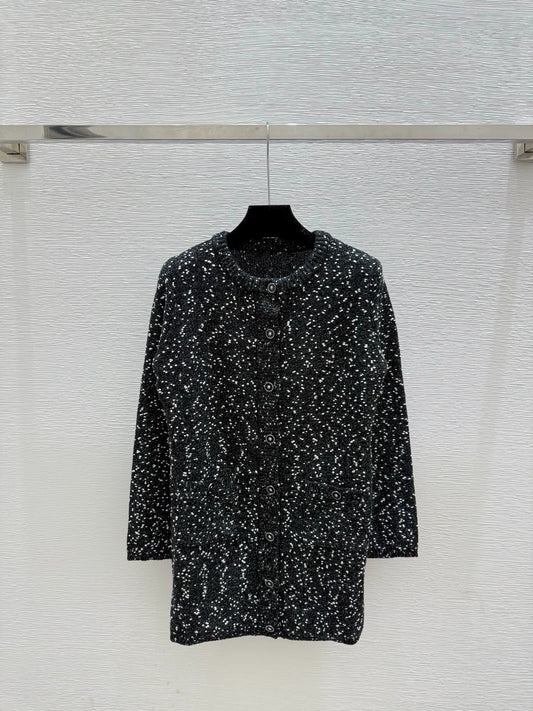 25fw Polka dot knitted dress