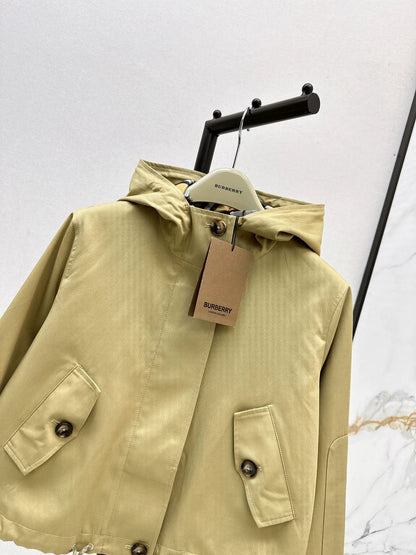 25fw Classic Hooded Cropped Trench Coat