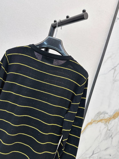 25fw Striped knitted cardigan