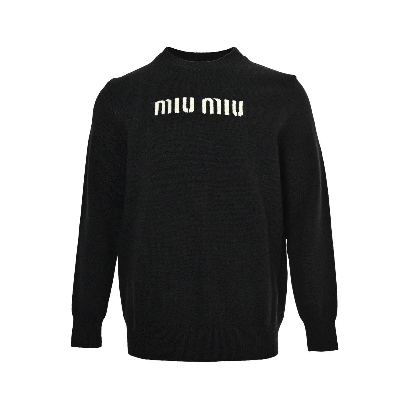 25fw Letter jacquard round neck sweater