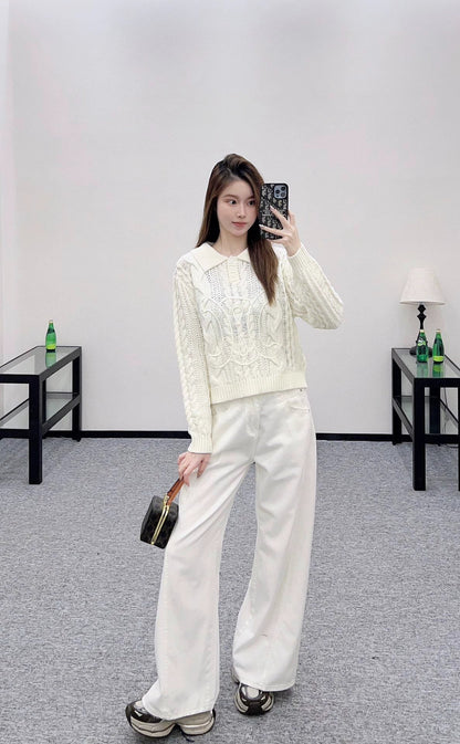 25fw Collar Knitted Top