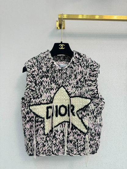 Five pointed star knitted vest