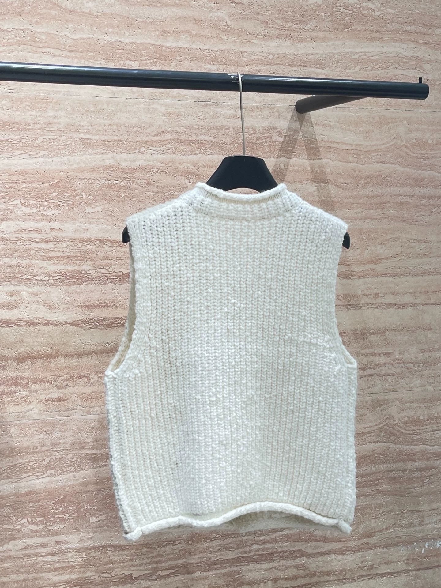 25fw Nail bead knitted vest (vintage series)