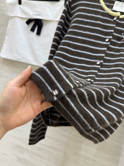 25fw Alpaca striped cardigan jacket（Medieval Series）