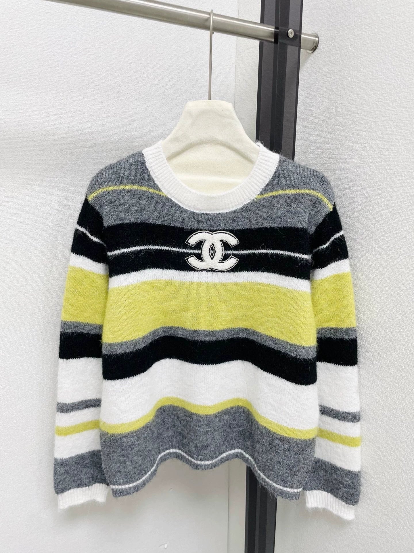 Contrasting striped sweater
