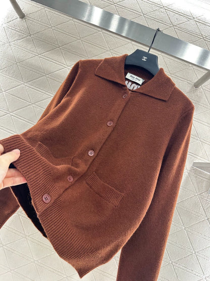 25fw Collar knit cardigan