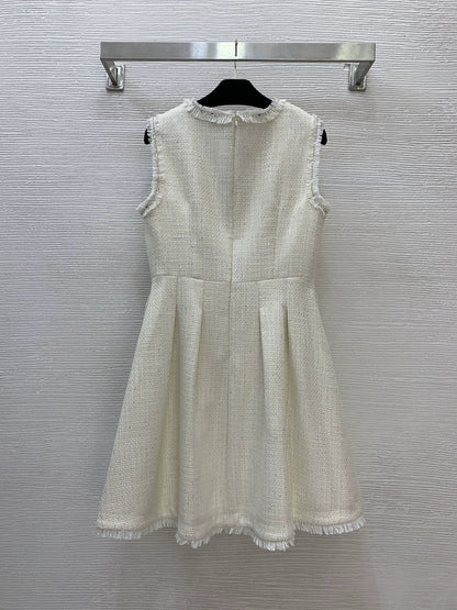 25fw Heavy industry diamond studded bead tassel skirt