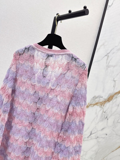 25fw Gradient Knitted Cardigan