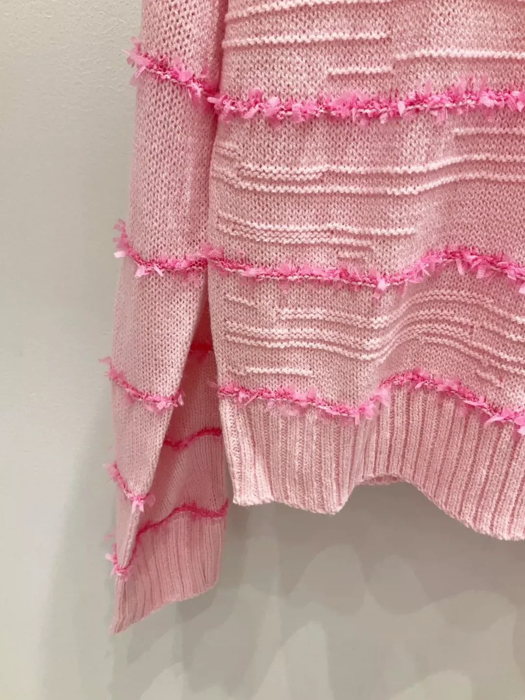 25fw Striped knitted cardigan