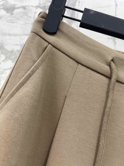 25fw Drawstring wide leg pants