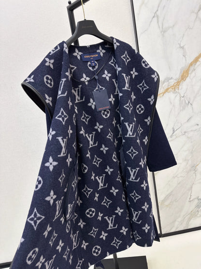 Double sided wearable classic wrap style long hooded coat