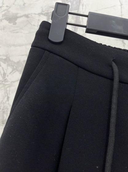 25fw Drawstring wide leg pants