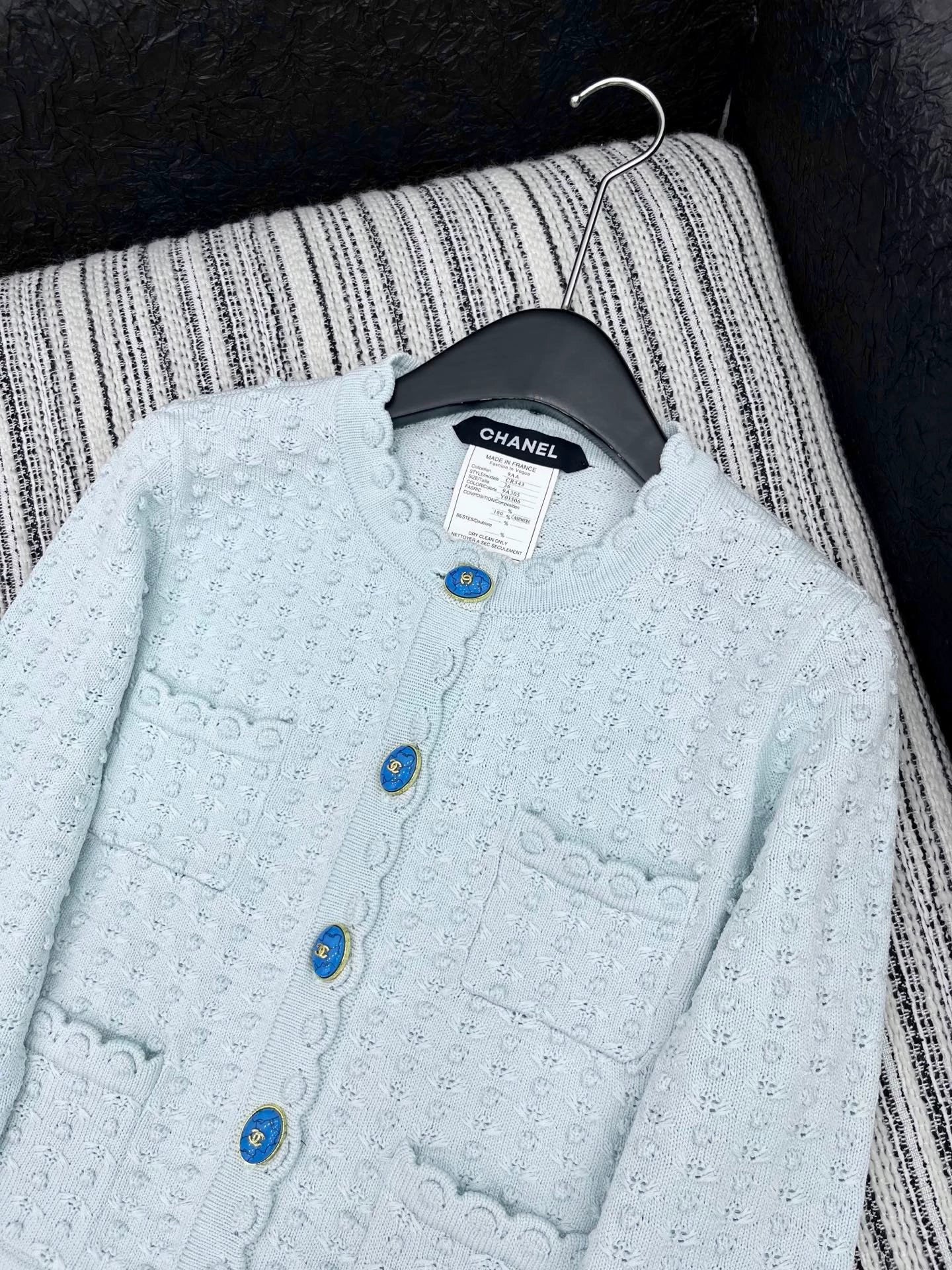 25fw Hook flower round neck jacket