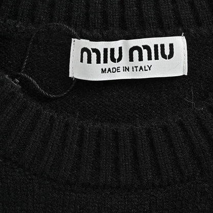 25fw Letter jacquard round neck sweater