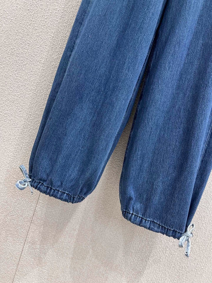 25fw Washed gradient lace up jeans