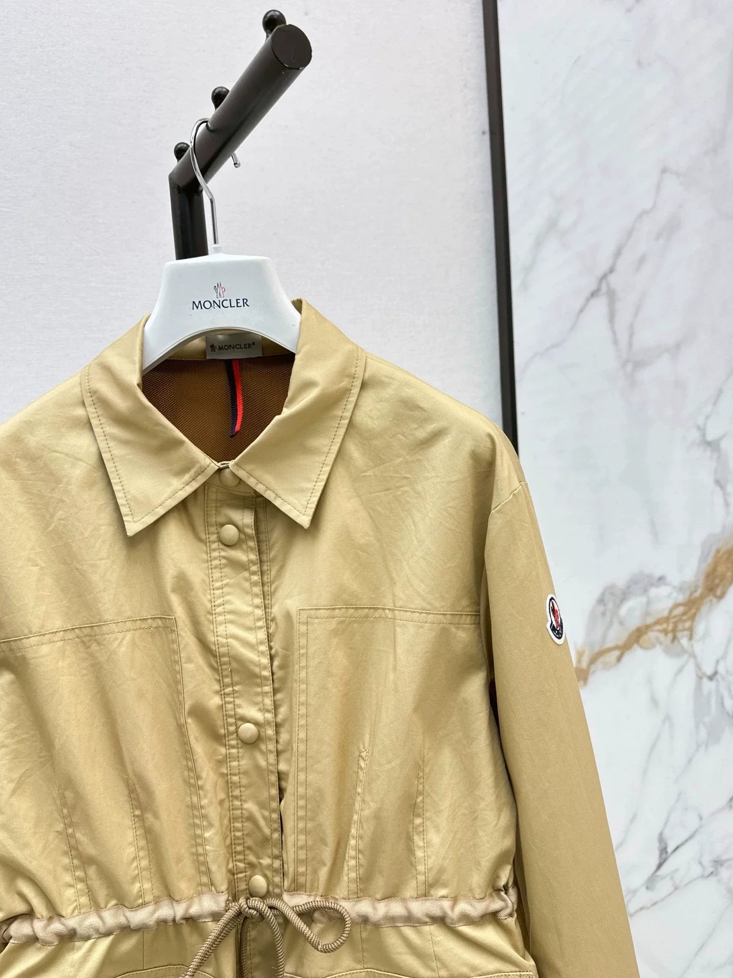 25fw Collar drawstring trench coat jacket