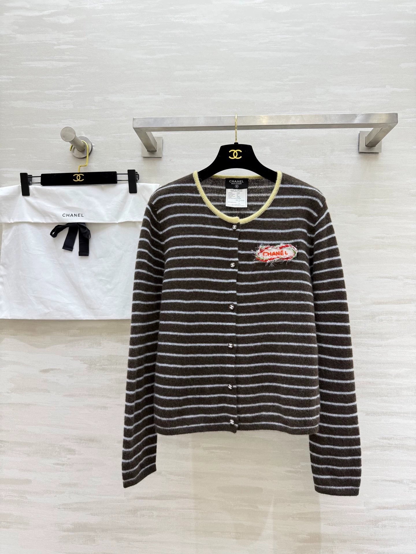 25fw Alpaca striped cardigan jacket（Medieval Series）